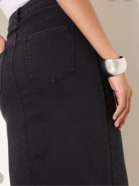 Black Denim Skirt